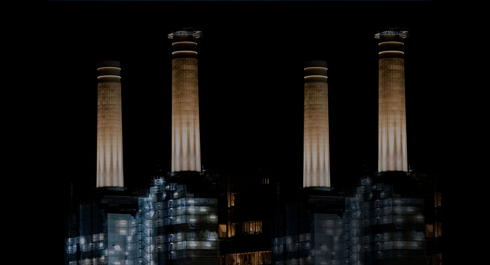 Battersea Power Station at night